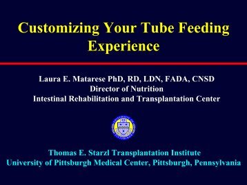 Customizing Your Tube Feeding Experience