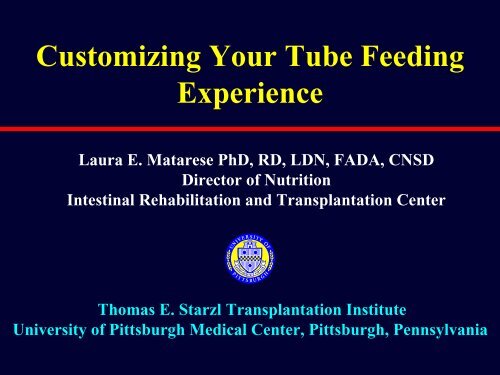 Customizing Your Tube Feeding Experience