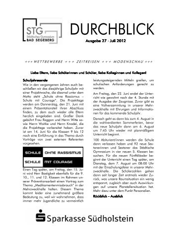 Durchblick Nr. 27 - STG Segeberg