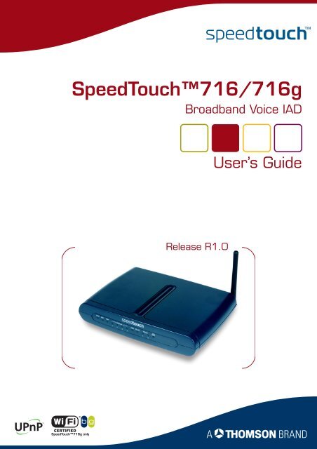 Oprigtighed Sag Implement SpeedTouchâ„¢716/716g - Technicolor - DSL Modems &amp; Gateways