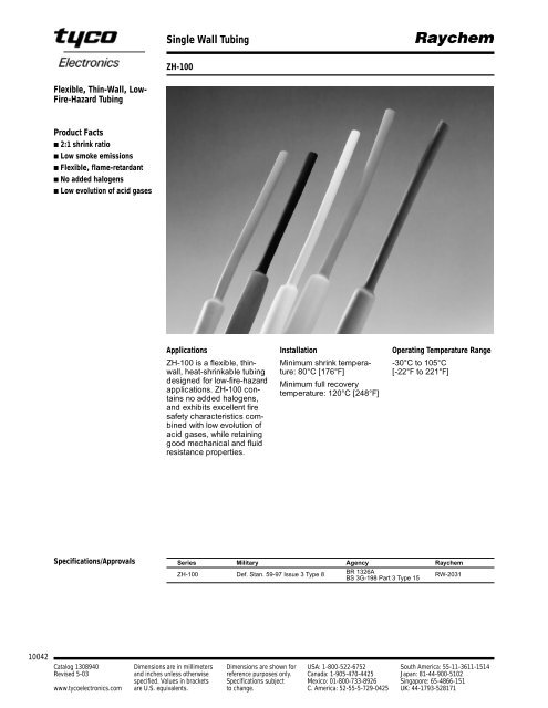 Raychem Heatshrink Products - RB Racing