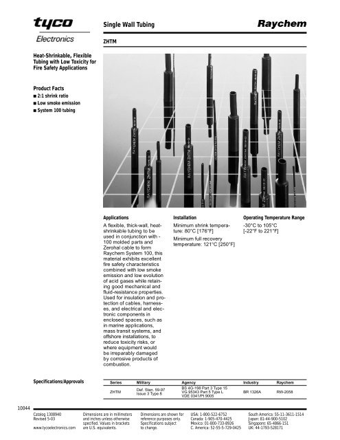 Raychem Heatshrink Products - RB Racing