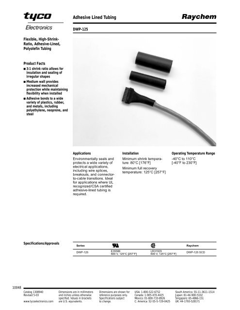 Raychem Heatshrink Products - RB Racing