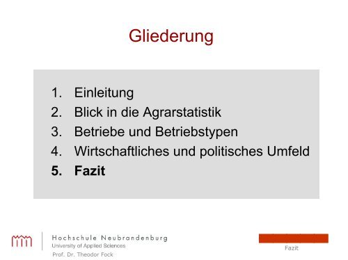 Nebenerwerb in Ostdeutschland - etwas Besonderes?, Prof. Dr ...