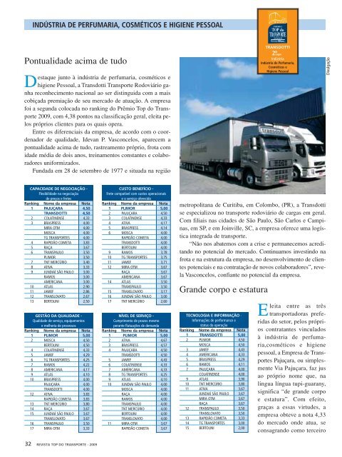 Revista Top do Transporte EdiÃ§Ã£o nÂ° 03 - Logweb