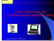 Corso di introduzione all'Evidence Based ... - Biblioteca Medica