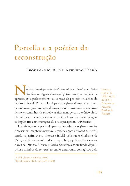 Prosa (2) - Academia Brasileira de Letras