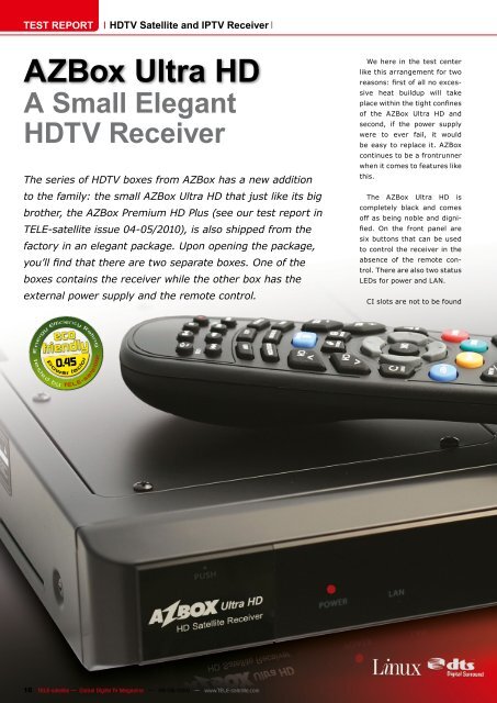 AZBox Ultra HD - TELE-satellite International Magazine