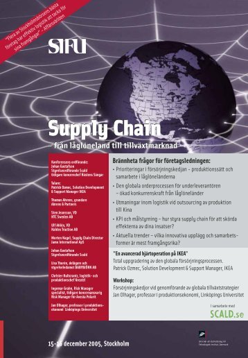 Supply Chain Supply Chain - Teknologisk Institut