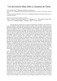 Um brevÃ­ssimo olhar sobre a Literatura de Timor - Teia Portuguesa