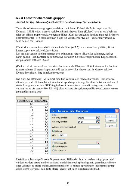 Ett litet kompendium om Excel som statistiskt verktyg, v1