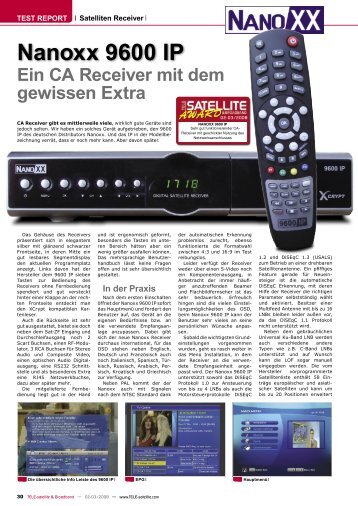 Nanoxx 9600 IP - TELE-satellite International Magazine