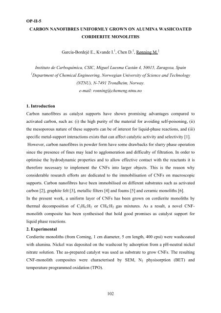 II International Symposium on Carbon for Catalysis ABSTRACTS