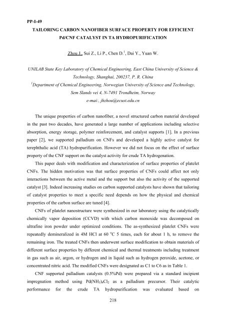 II International Symposium on Carbon for Catalysis ABSTRACTS