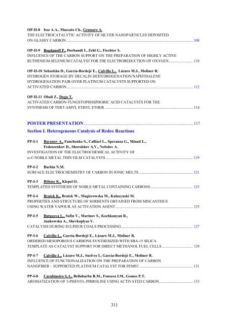 II International Symposium on Carbon for Catalysis ABSTRACTS