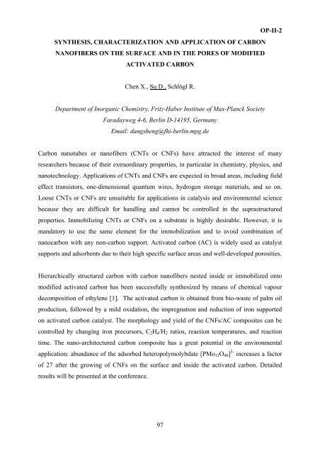 II International Symposium on Carbon for Catalysis ABSTRACTS