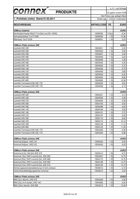 1-11.2 CONNEX Produkte D
