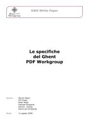 Le specifiche del Ghent PDF Workgroup - Ghent Workgroup