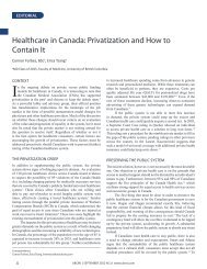 Healthcare in Canada: Privatization and How to Contain It