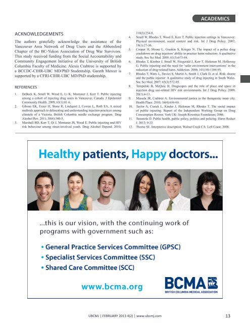 Download full PDF - UBC Medical Journal