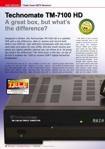 Technomate TM-7100 HD - TELE-satellite International Magazine