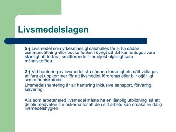 Livsmedelshygien - Sundsvall
