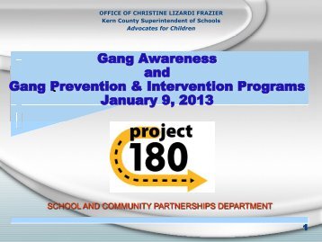 Gang Awareness and Gang Prevention & Intervention Programs ...