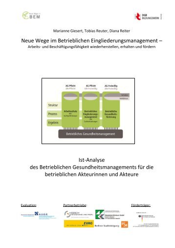 Analyse Betriebliches Gesundheitsmanagement - Neue Wege im BEM