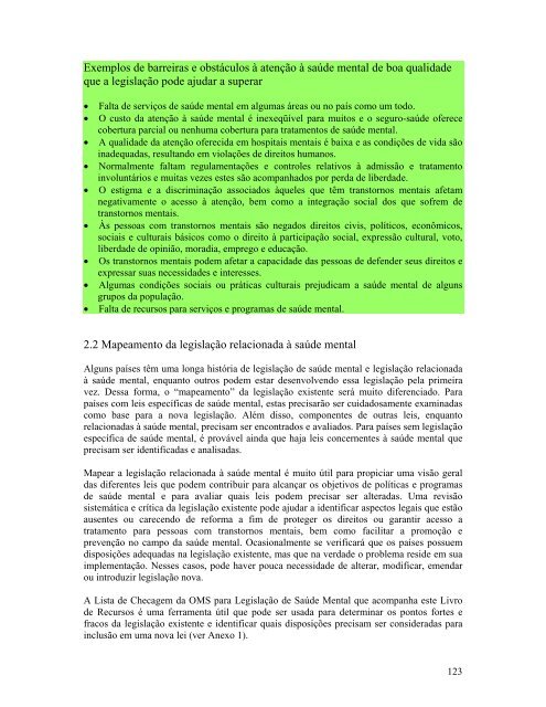 livro de recursos da oms sobre saÃºde mental, direitos ... - RUIG-GIAN