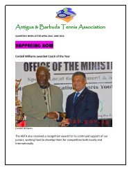 Antigua & Barbuda Tennis Association ... - Antigua Nice Ltd.