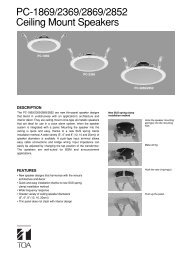 PC-1869/2369/2869/2852 Ceiling Mount Speakers