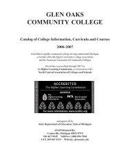 2006-2007 Catalog.pdf - Glen Oaks Community College