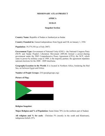 Sudan Profile.pdf - WorldMap