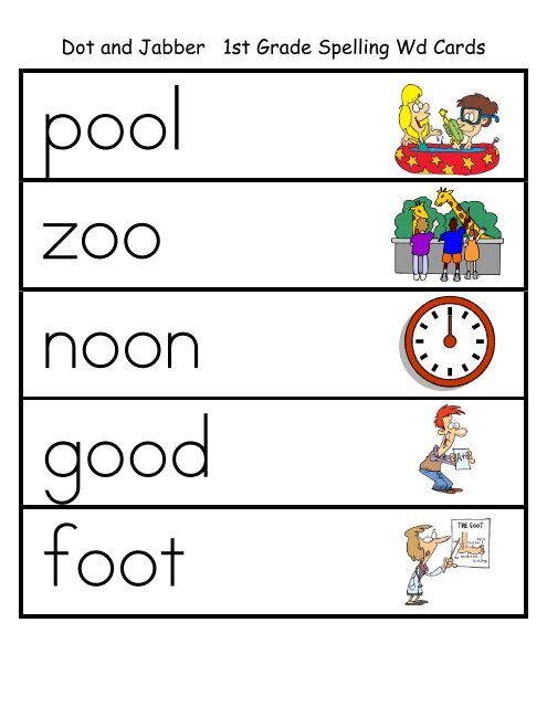 Dot and Jabber First Grade Word Wall Cards - Little Book Lane