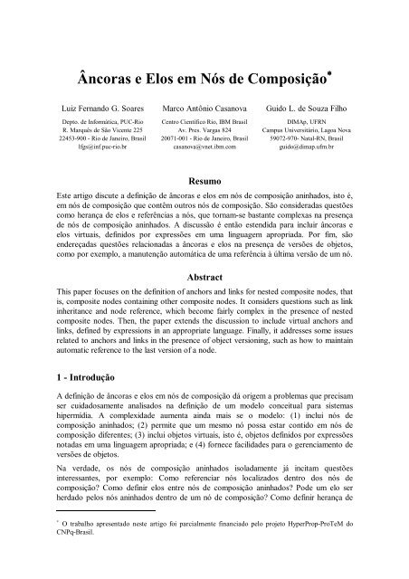 Ãncoras e Elos em NÃ³s de ComposiÃ§Ã£o - Telemidia - PUC-Rio