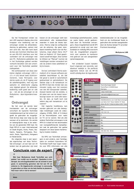 TechniSat Multytenne - TELE-satellite International Magazine