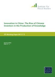 Innovation in China - The Institute For Fiscal Studies