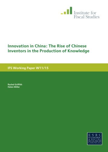 Innovation in China - The Institute For Fiscal Studies