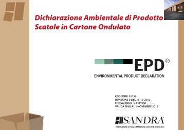 Dichiarazione Ambientale di Prodotto Scatole in Cartone Ondulato