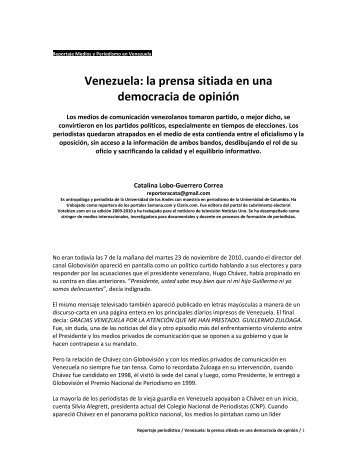 Venezuela: la prensa sitiada en una democracia de ... - FES Ecuador