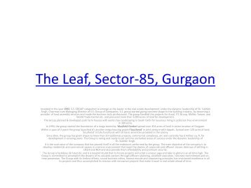 The Leaf, Sector-85, Gurgaon by Aurumestates.com