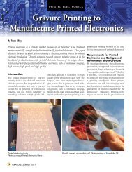 Gravure Printing to Manufacture Printed Electronics