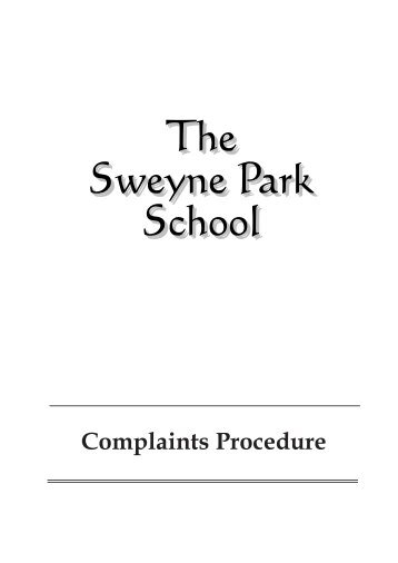 Complaints A4 - The Sweyne Park School