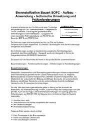 Brennstoffzellen Bauart SOFC - Aufbau - DVGW-Forschungsstelle
