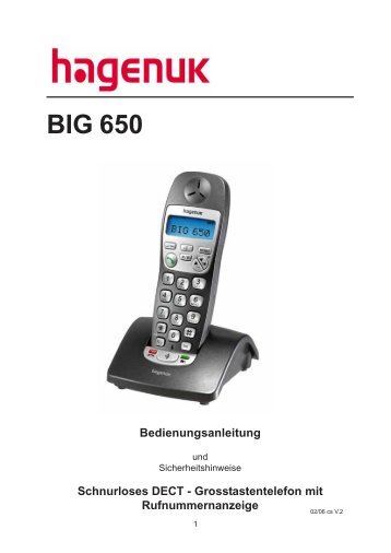 Hagenuk Big 550 DECT 24.11.2004 - Telefon.de