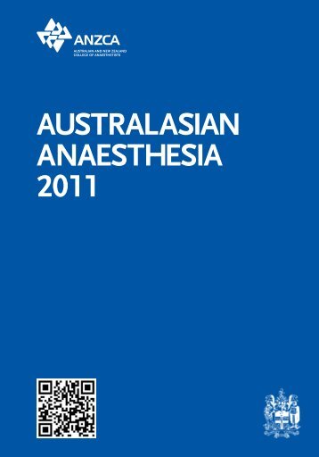 Australasian Anaesthesia 2011 PDF - Australian and New Zealand ...
