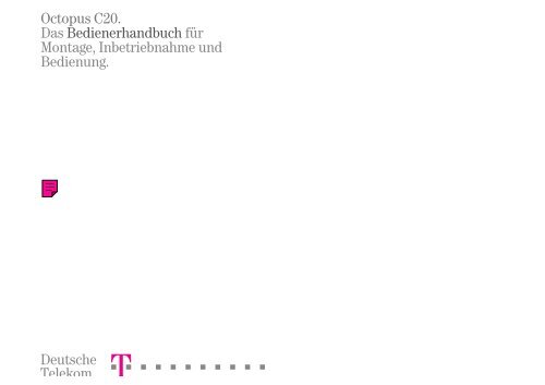 Deckblatt Bed.handbuch - Telekom