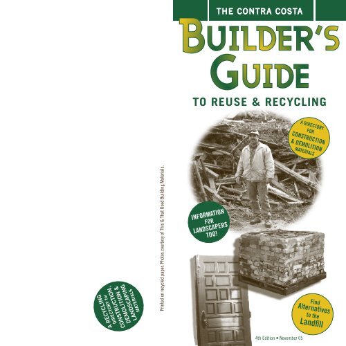 Builder's Guide to Reuse & Recycling - Contra Costa County