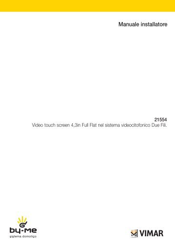 Manuale installatore - Vimar