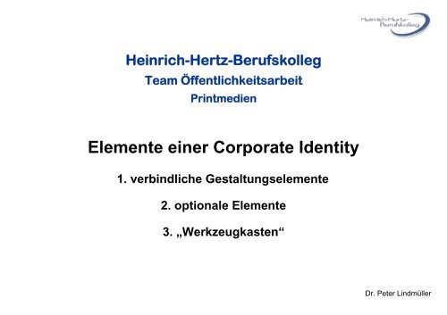 Druckmedien: Handreichung.pdf - Heinrich-Hertz-Berufskolleg